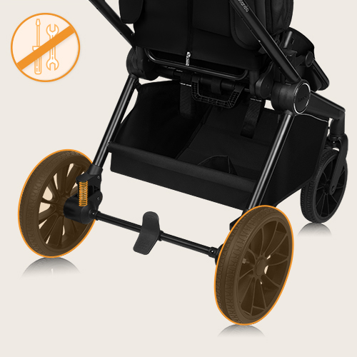 Lionelo Mika Plus 3-in-1 Black Onyx — Kombikinderwagen